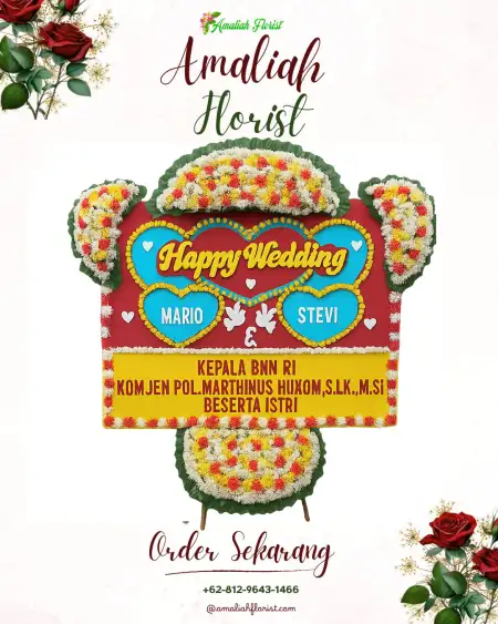 Papan Bunga Pernikahan Teluk Kaiely